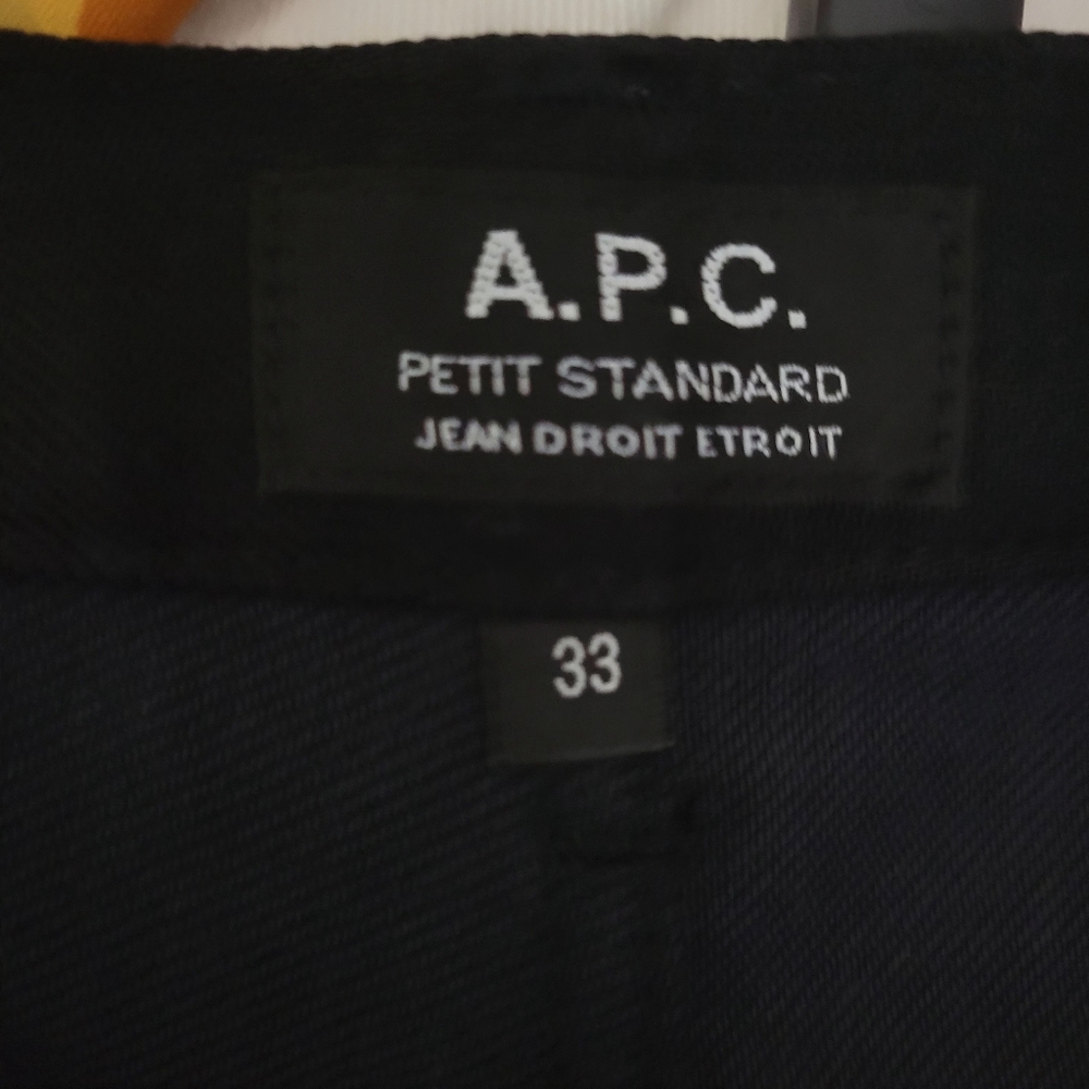 A.P.C. Petit Standard Black Jeans Size 33 Stretch Denim Slim Straight - Picture 4 of 8